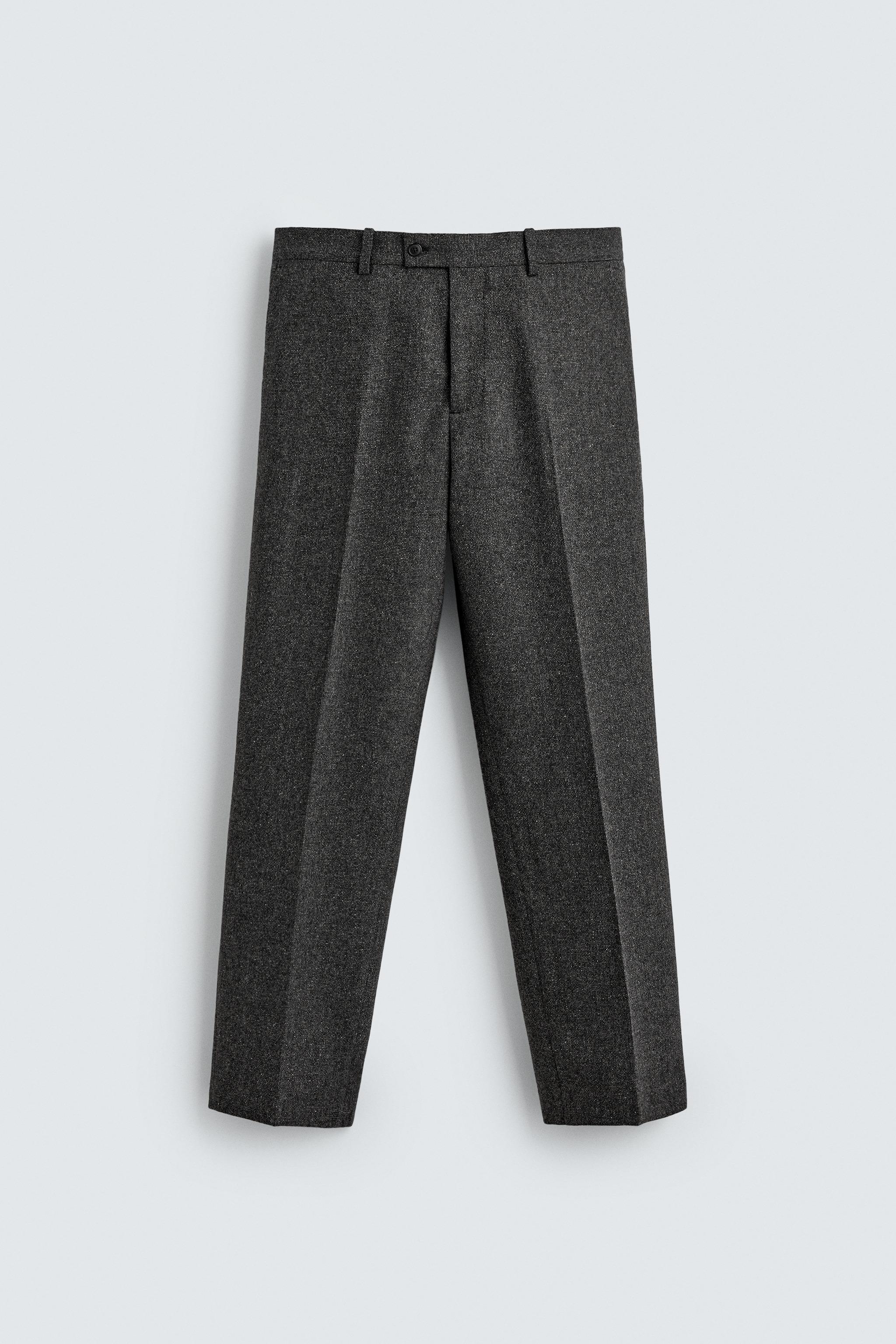 LIMITED EDITION WOOL TEXTURED SUIT PANTS